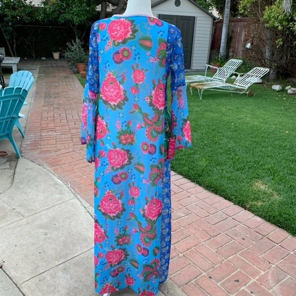 NEW IBIZA HIPPIE FLORAL PATCHWORK DRESS - Picture 6 of 8